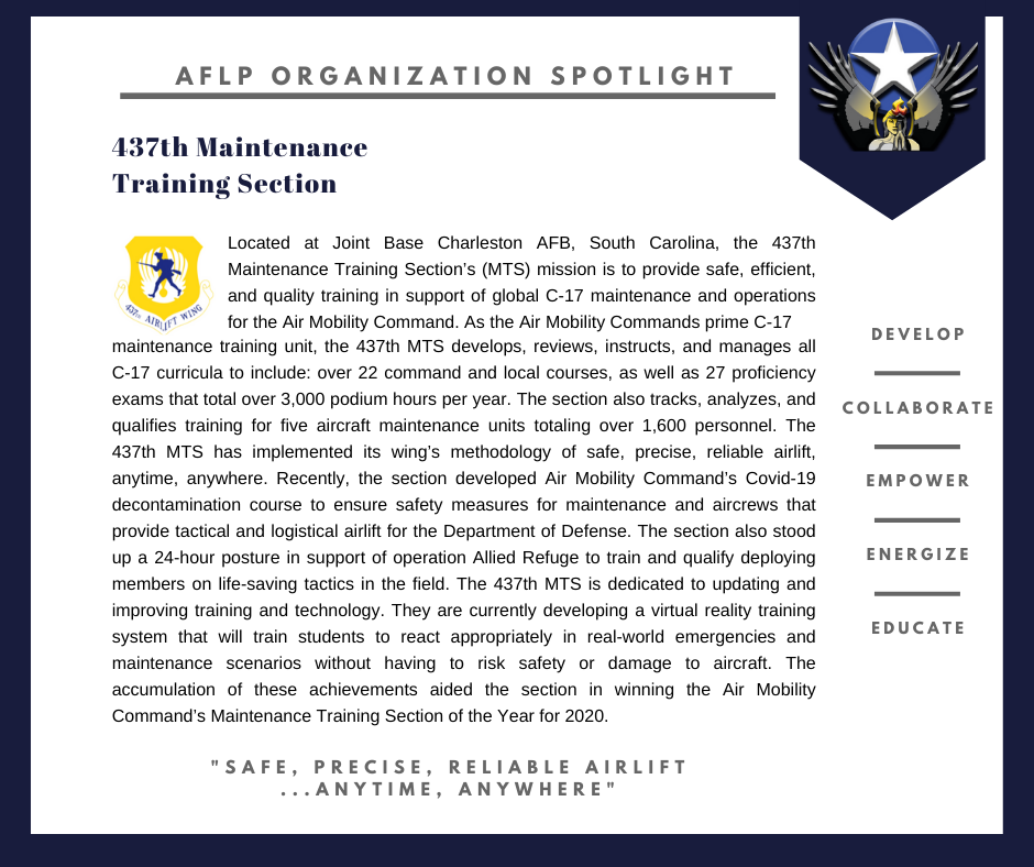AFLP Organization Spotlight - 437th Maintenance Training Section 